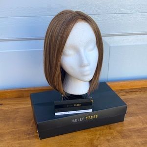 BelleTress Lady Latte Sleek Mono Top LOB in Nutella Buttercream w/ Lace Front